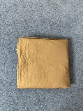 RH Restoration Hardware Italian Classic Percale Queen Flat Sheet Camel Brown